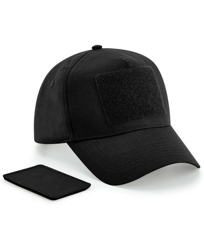 Gorra de 5 paneles con parche removible | Negro