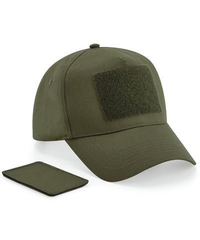 Gorra de 5 paneles con parche removible | Verde Militar