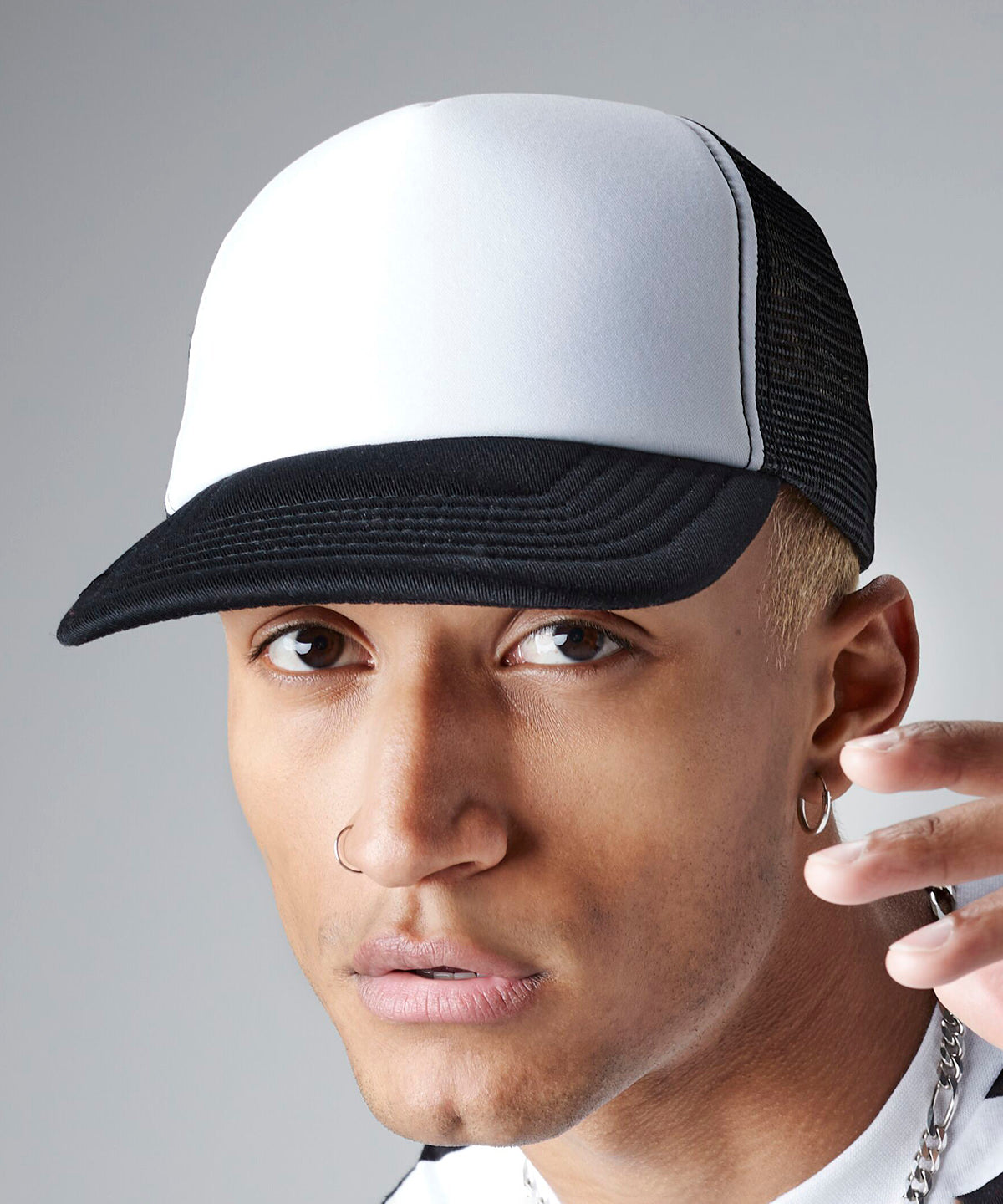 Vintage Snapback Trucker Cap | Fluoreszierendes Gelb/Weiß