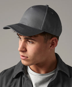 Gorra snapback de 5 paneles Urbanwear | Negro