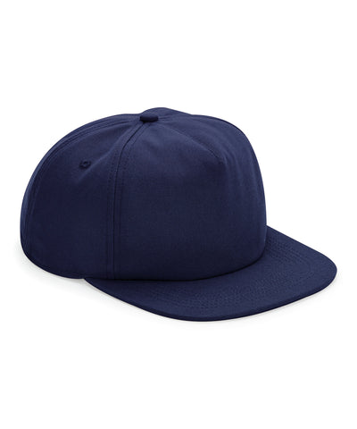 Unstrukturierte 5-Panel-Kappe aus Bio-Baumwolle | Marineblau Oxford