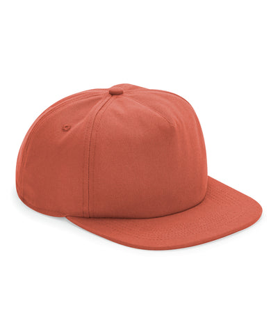 Unstrukturierte 5-Panel-Cap aus Bio-Baumwolle | Terrakotta