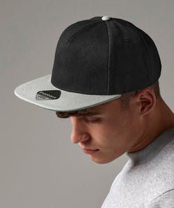 Original Flat Brim Snapback Cap | Schwarz/Königsblau glänzend