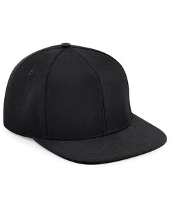 Original 6-Panel Snapback Cap mit flachem Schirm | Schwarz/Schwarz