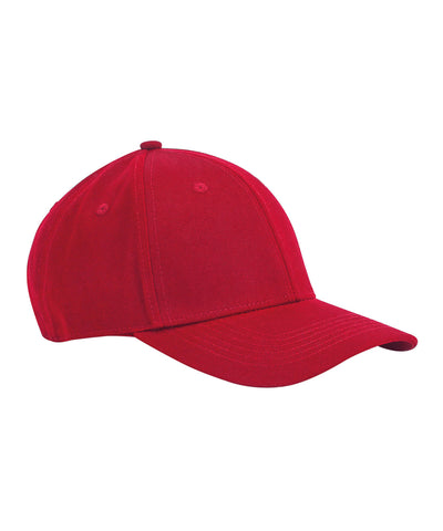 Gorra clsica de algodn orgnico de EarthAware® de 6 paneles | Rojo Clsico