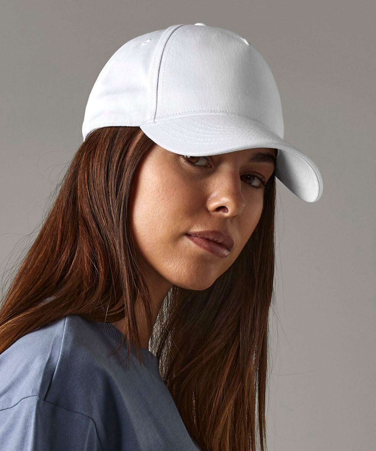 Gorra de 5 paneles de algodn orgnico clsica EarthAware® | Blanco