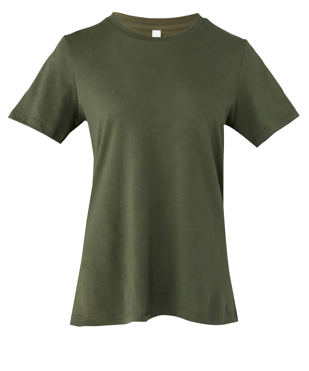 Camiseta de manga corta holgada de jersey para mujer | Vert Militaire