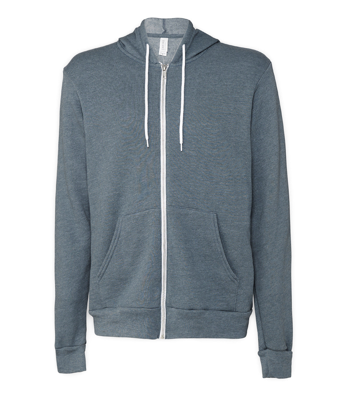 Unisex Polycotton Fleece Full-Zip Hoodie | Heather Grey