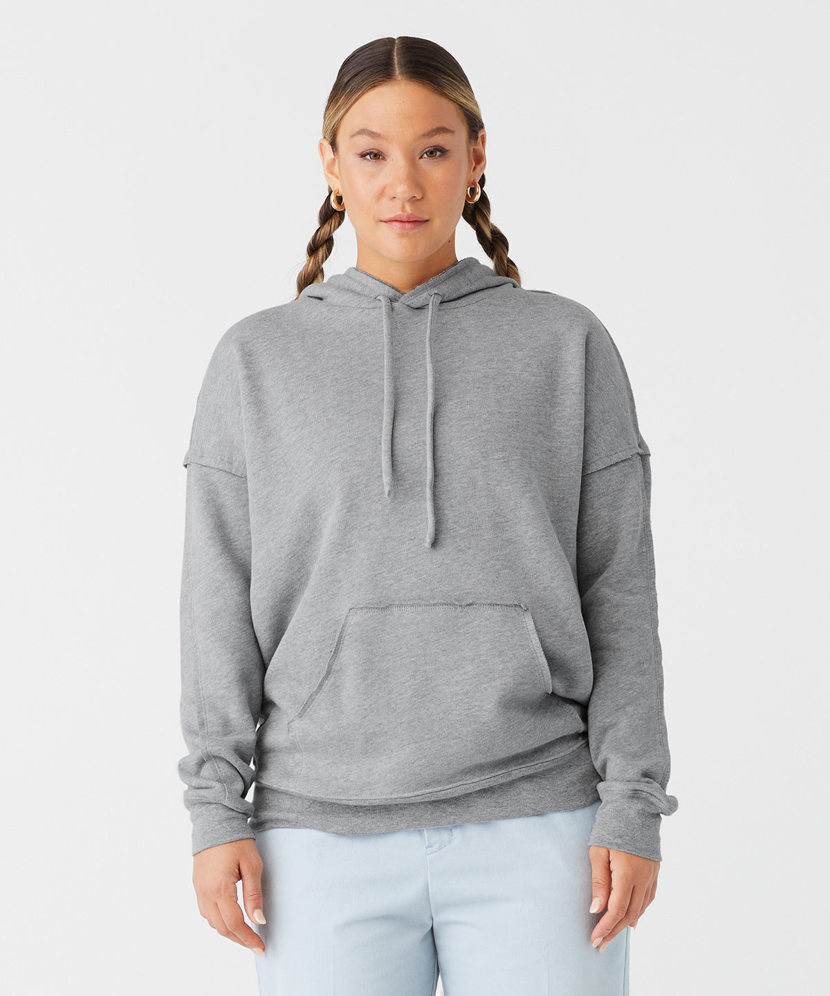 Unisex Raw-Seam Hoodie | Sport Grau