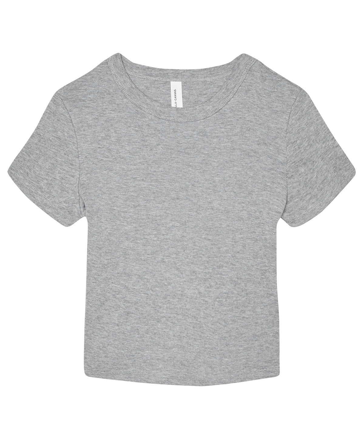 Camiseta de beb de micro costilla para mujer | Gris Deportivo