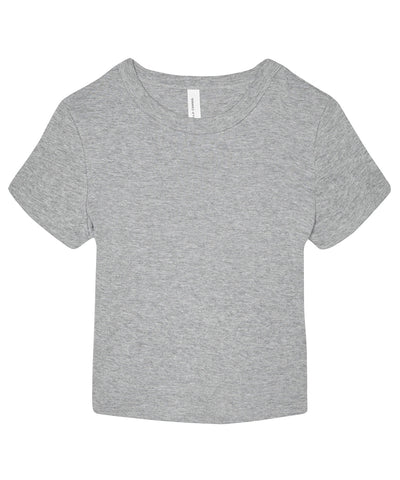 Camiseta de beb de micro costilla para mujer | Gris Deportivo