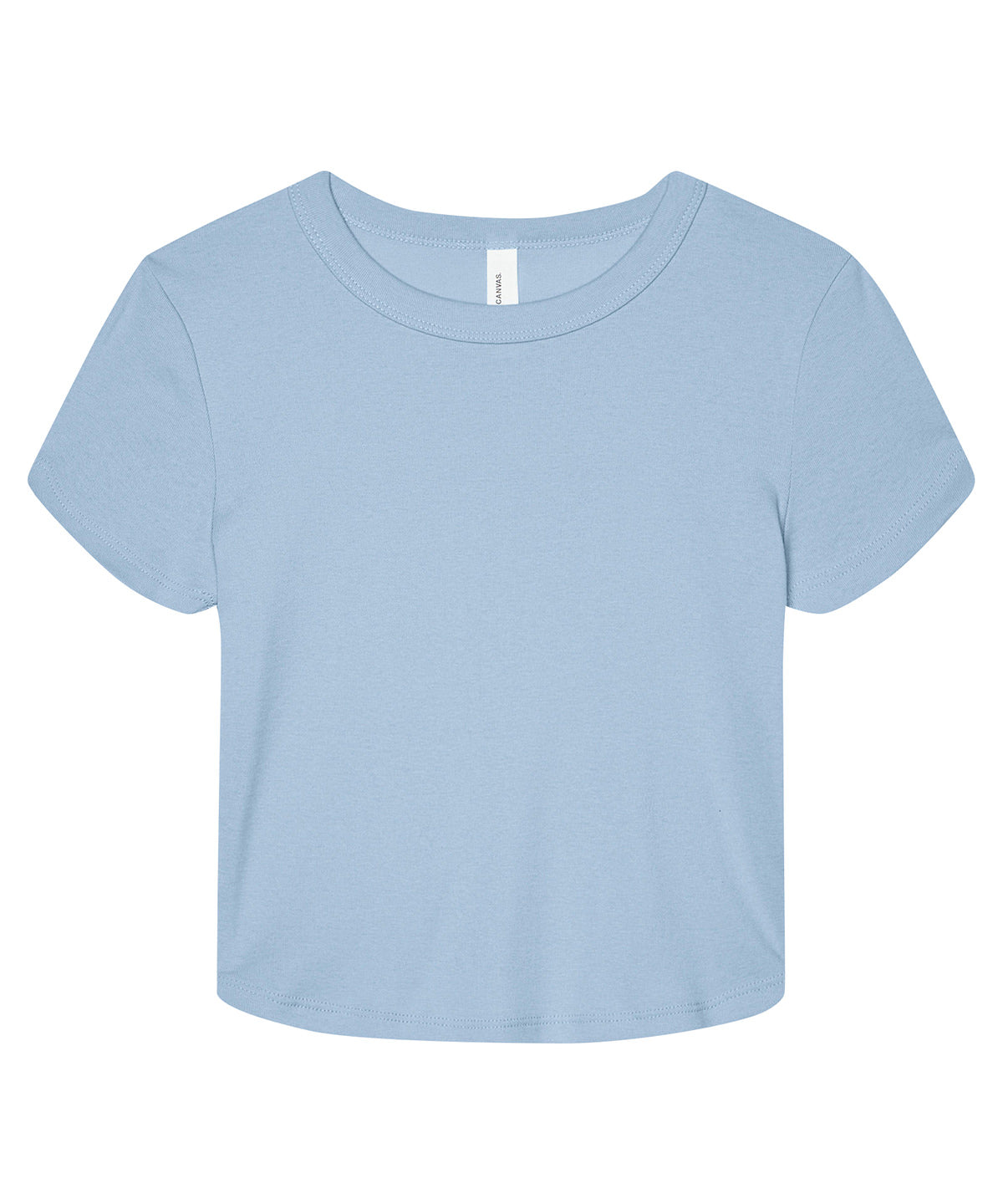 Camiseta de beb de micro costilla para mujer | Azul Beb Slido Blend