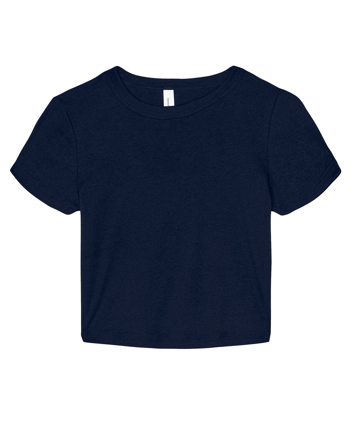 Camiseta de beb de micro costilla para mujer | Azul Marino Slido