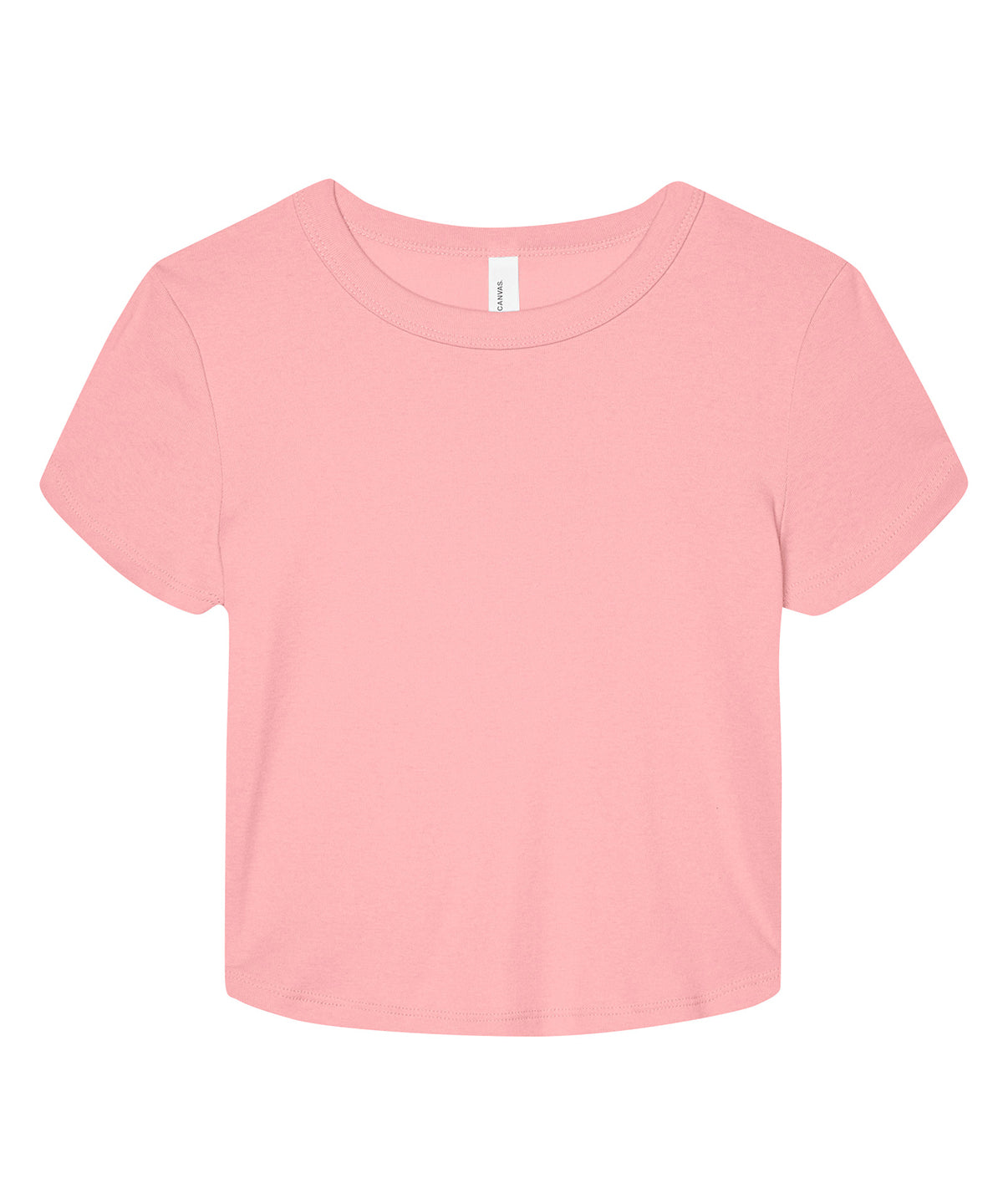 Camiseta de beb de micro costilla para mujer | Rosa Slido Mezcla