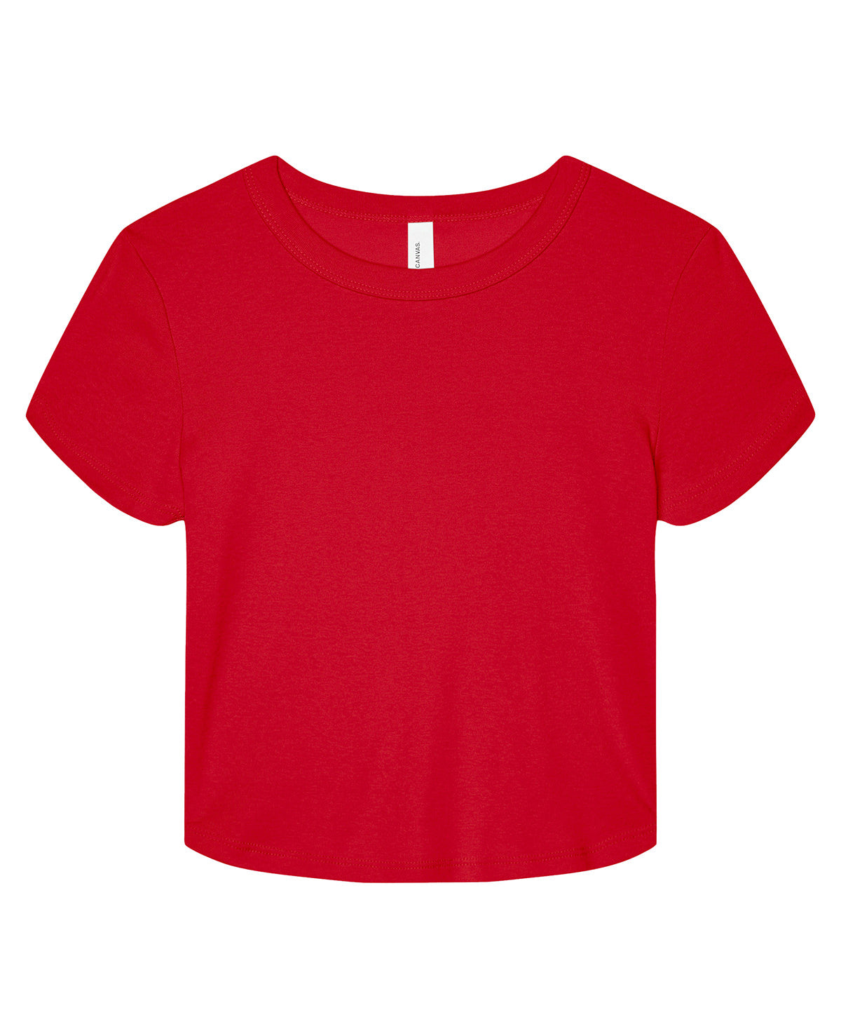 Camiseta de beb de micro costilla para mujer | Rojo Slido Mezcla