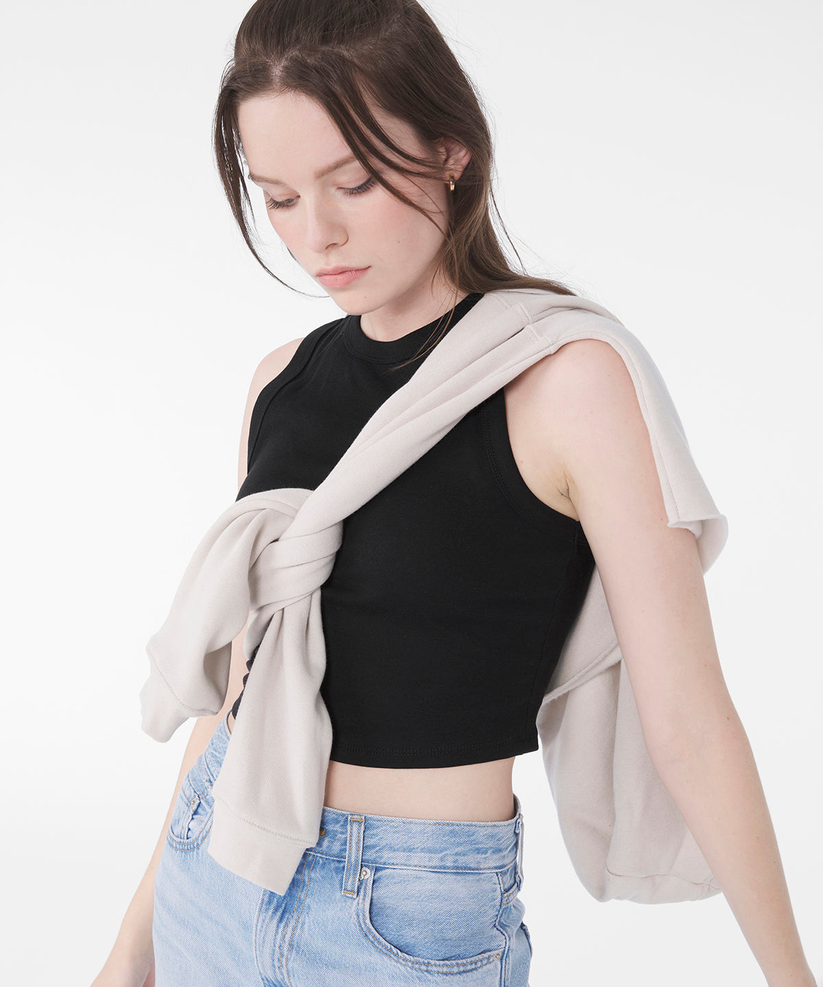 Haut court de canal pour femme | Mélange Blanco Slido