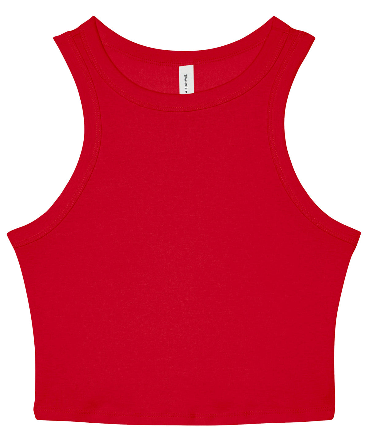 Camiseta de tirantes de microcostilla para mujer | Rojo Slido Mezcla