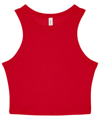 Camiseta de tirantes de microcostilla para mujer | Rojo Slido Mezcla