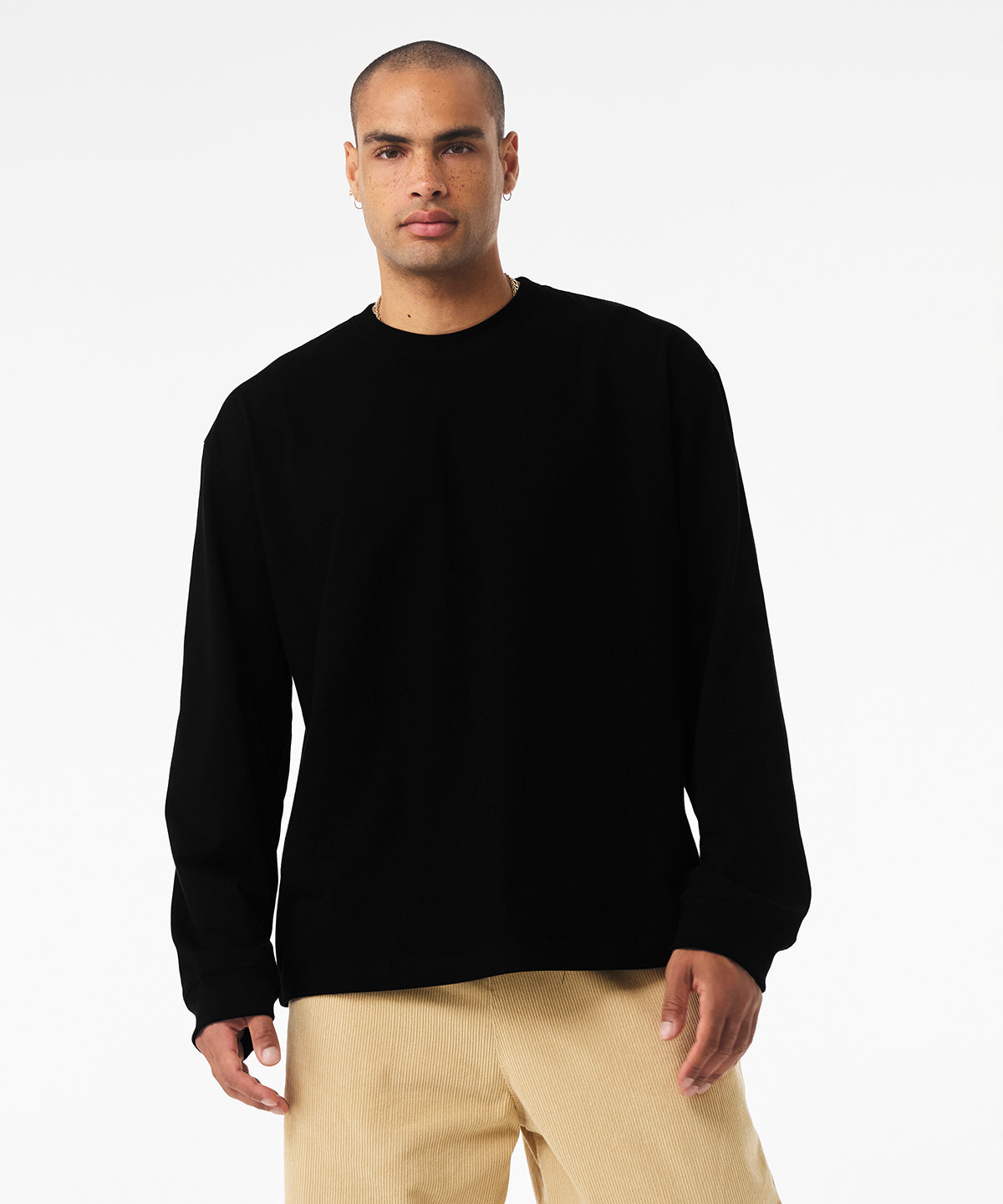 Camiseta de manga larga pesada unisex | Negro