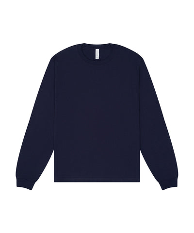 Camiseta larga de manga larga pesada unisex | Azul Marino