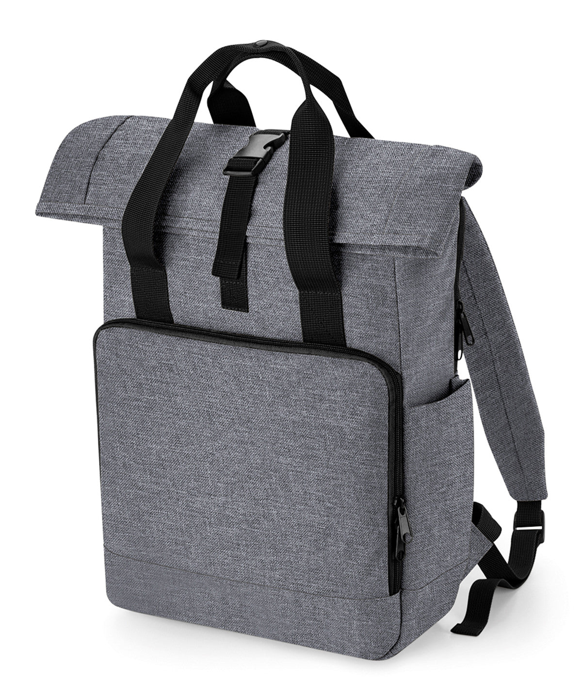 Mochila para porttil con doble asa y cierre enrollable reciclada | Gris Marengo