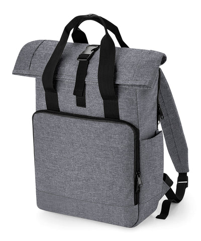 Mochila para porttil con doble asa y cierre enrollable reciclada | Gris Marengo