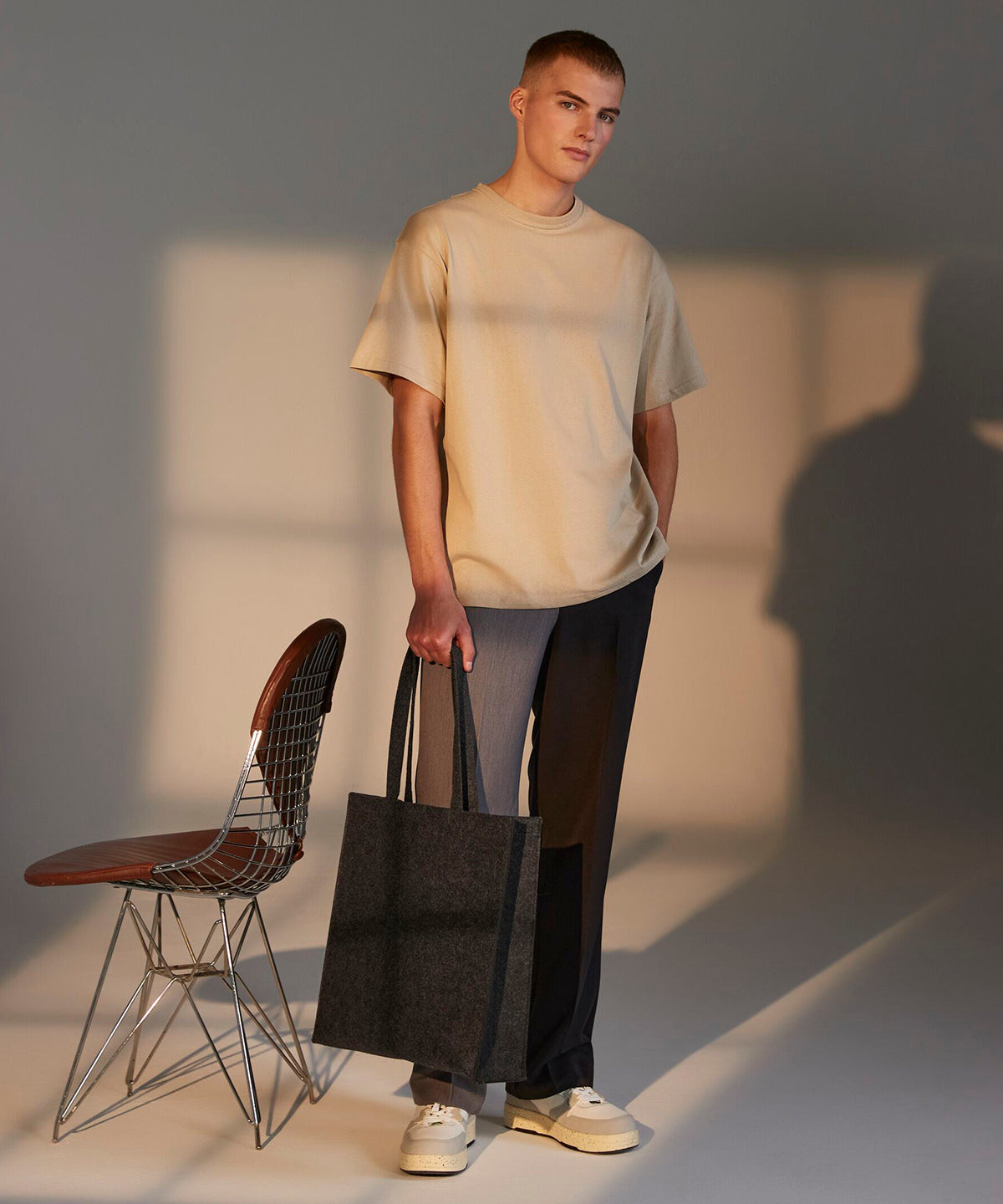 Bolso de fieltro | Gris Carbn