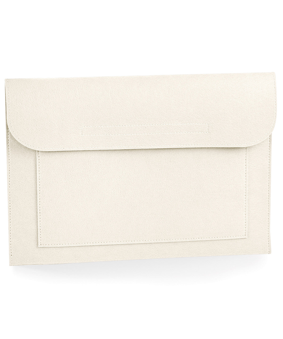 Laptop-/Dokumentenhülle aus Filz | Weiches Weiß