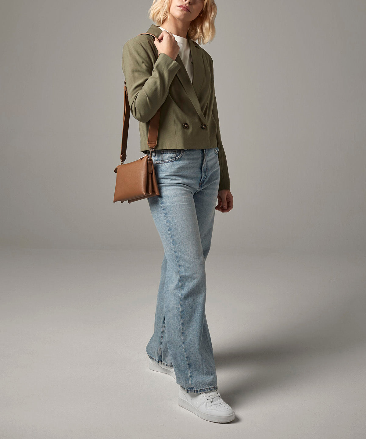 Bolso cruzado suave de Boutique | Gris Suave