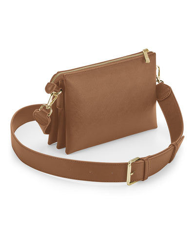 Bolso cruzado suave de Boutique | Marrn Claro