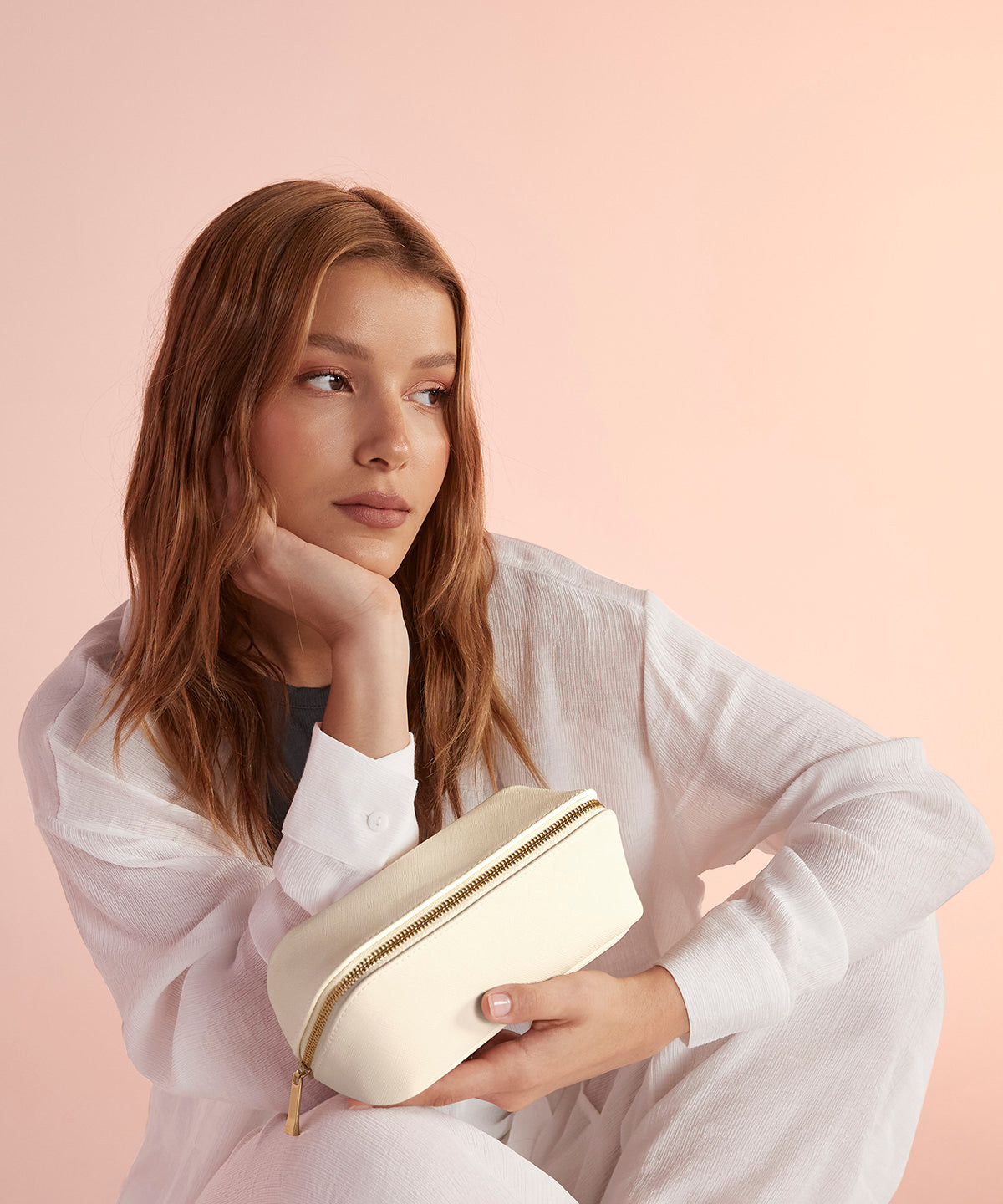 Estuche mini plano para accesorios Boutique open | Verde Salvia