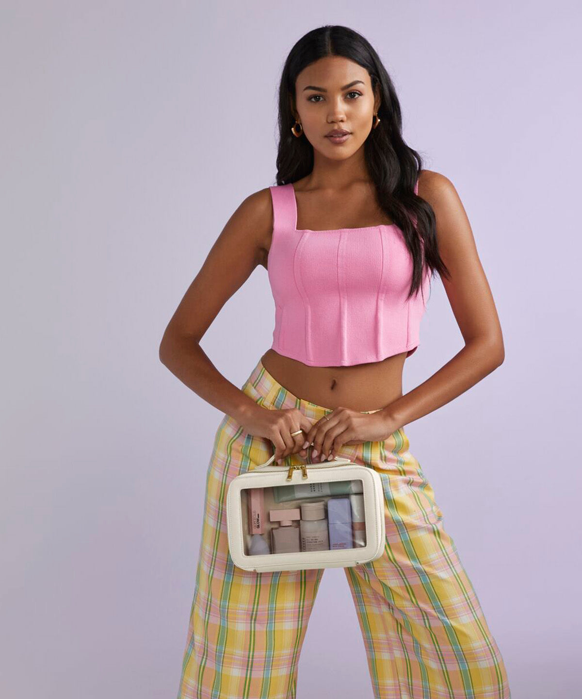 Estuche de viaje con ventana transparente de Boutique | Gris Suave