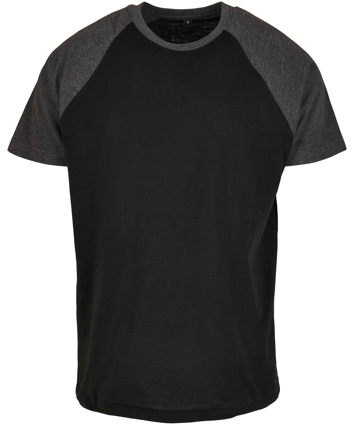 Camiseta Ragln con contraste | Negro/Carboncillo