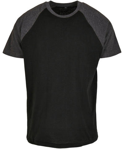 Camiseta Ragln con contraste | Negro/Carboncillo
