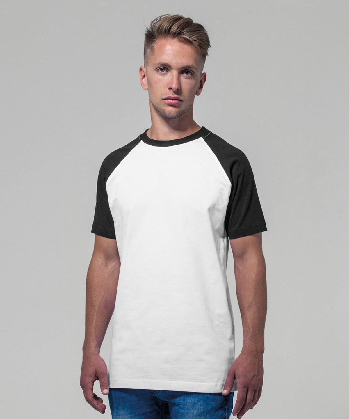 Camiseta Ragln con contraste | Antracita/Negro
