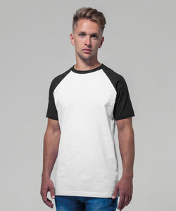 Camiseta Ragln con contraste | Negro/Carboncillo