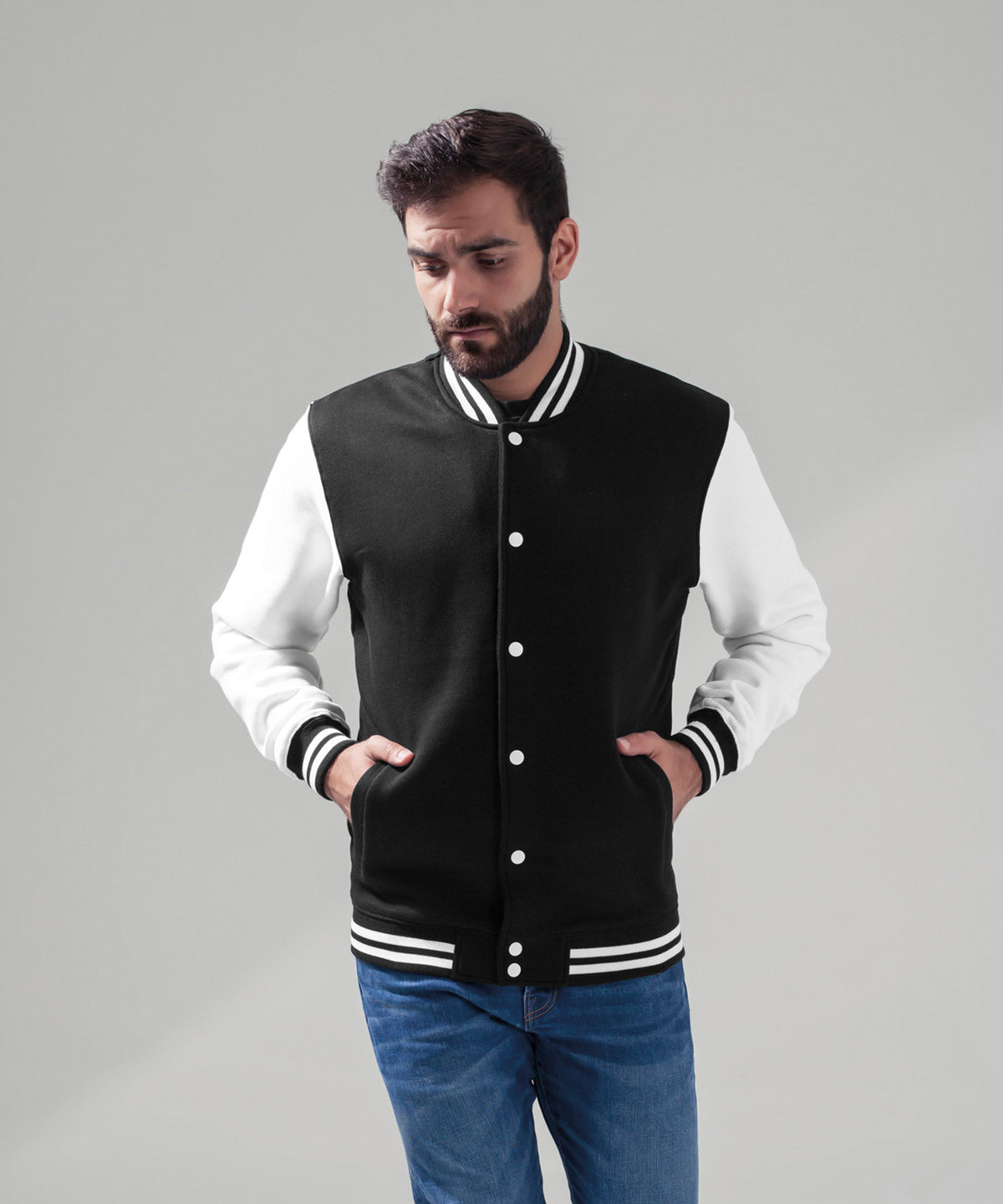 Varsity Sweatjacke | Schwarz/Rot