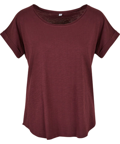 Damen Long T-Shirt | Helle Pflaume