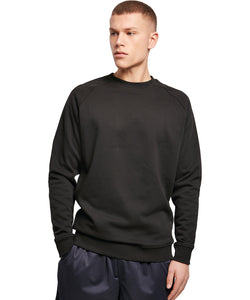 Raglan-Sweatshirt mit Rundhalsausschnitt | Schwarz