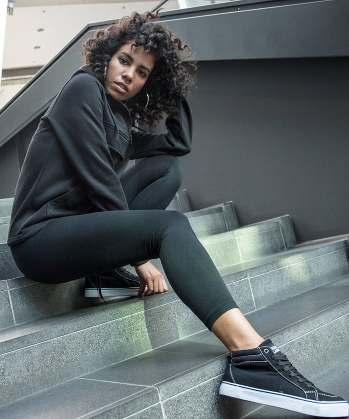 Leggings de jersey elstico para mujer | Negro