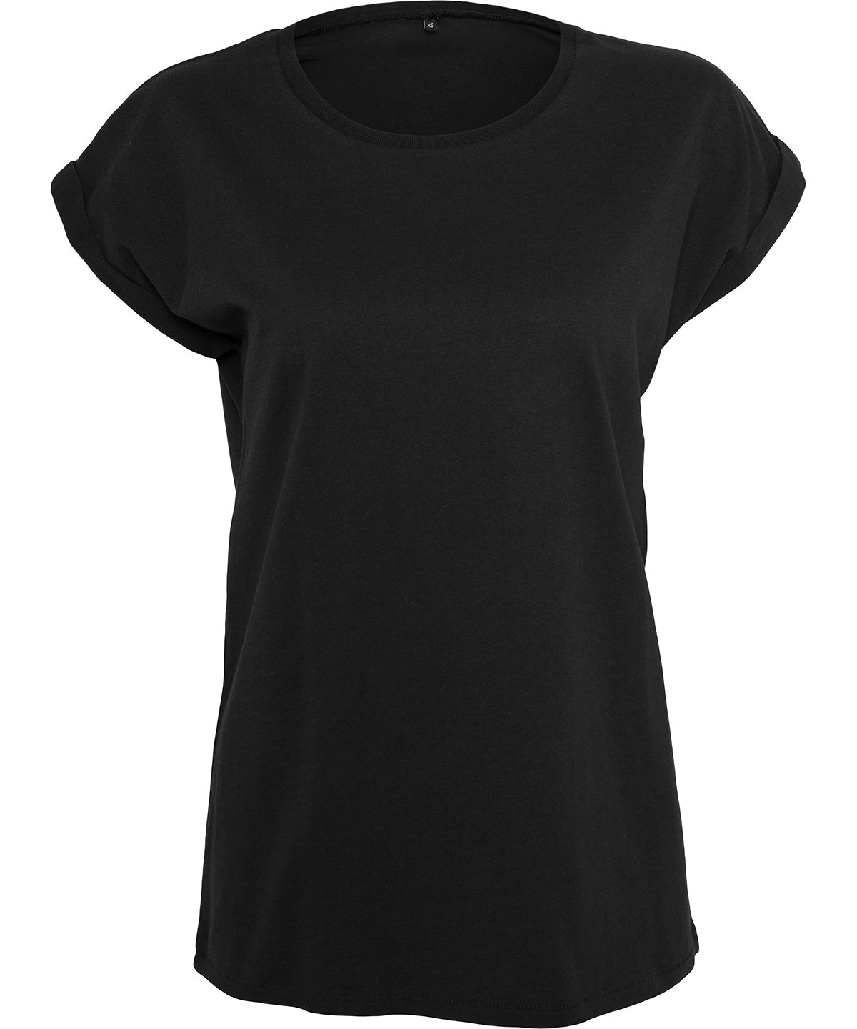 Camiseta de hombro cado para mujer orgnica | Negro
