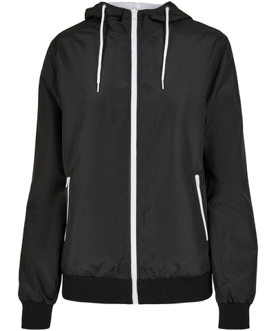 Damen Recycelte Windjacke | Schwarz/Weiß