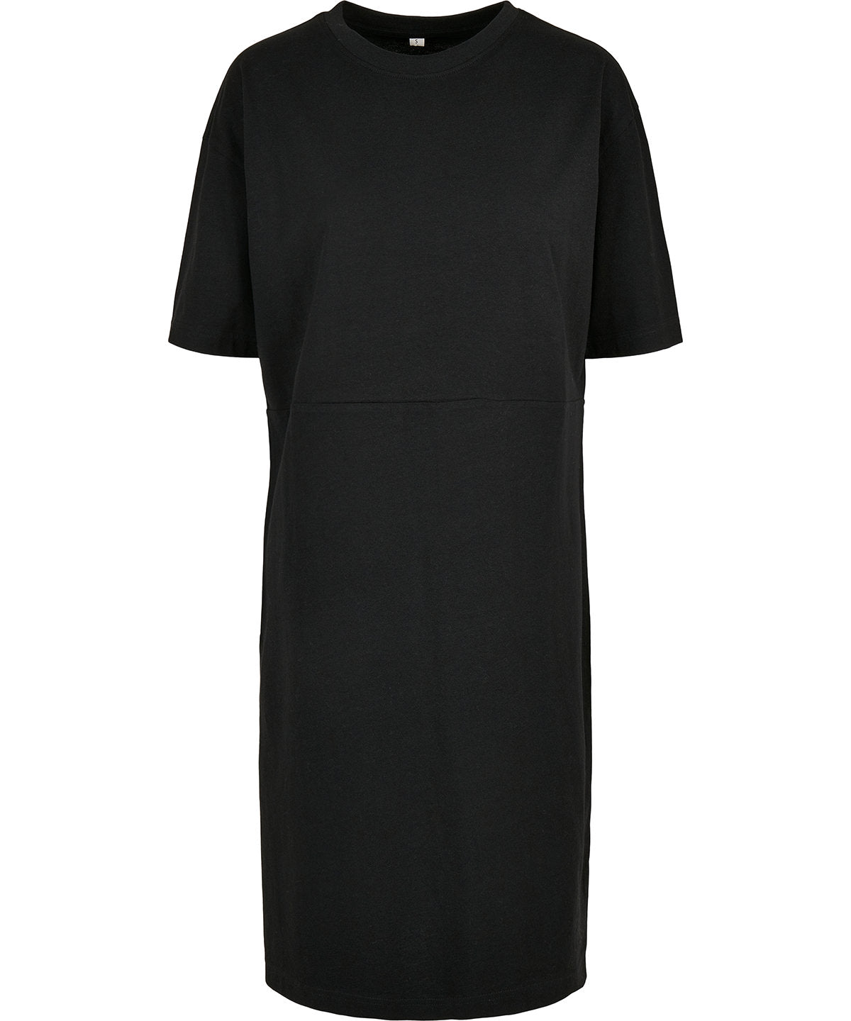 Vestido camiseta orgnico de mujer con aberturas oversize | Negro