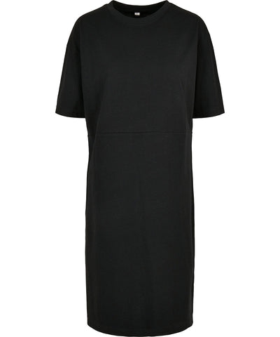 Vestido camiseta orgnico de mujer con aberturas oversize | Negro