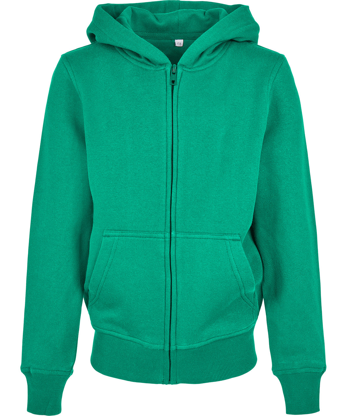 Bio Kinder Basic Zip-Up Hoodie | Grasgrün