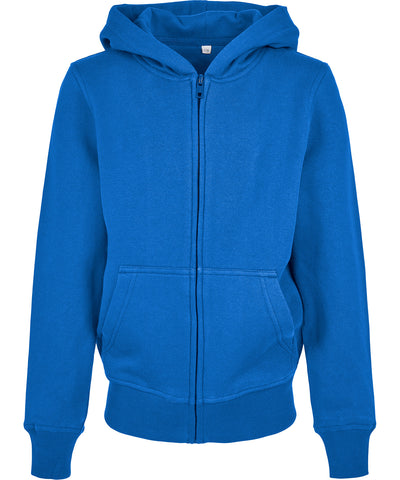 Sudadera con capucha bsica con cremallera para nios orgnica | Azul Intenso