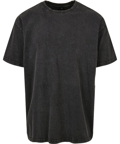Camiseta extragrande de lavado cido pesado | Negro
