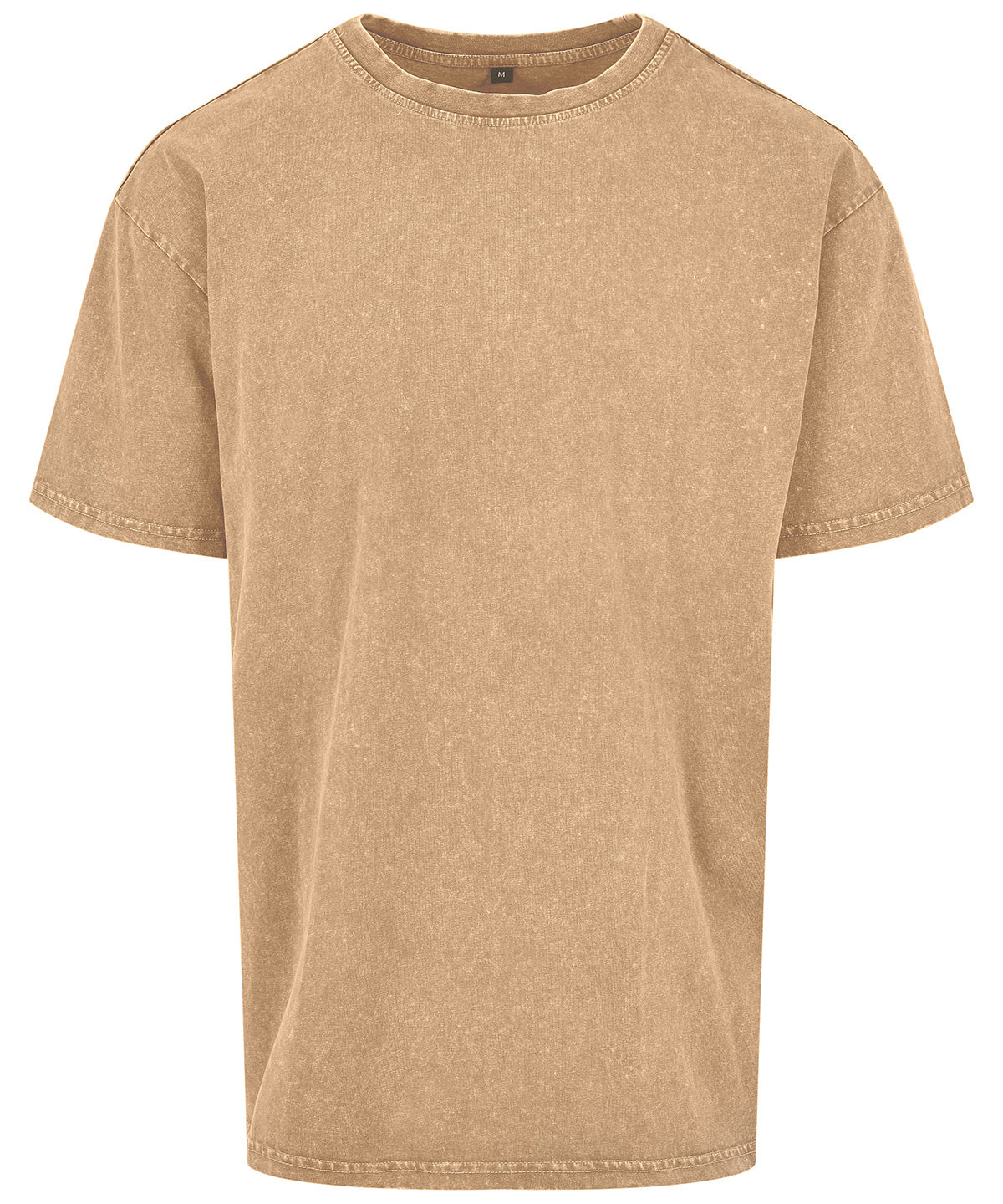 Camiseta extragrande de lavado cido pesado | Beige Unin