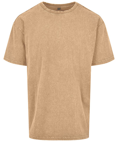 Camiseta extragrande de lavado cido pesado | Beige Unin