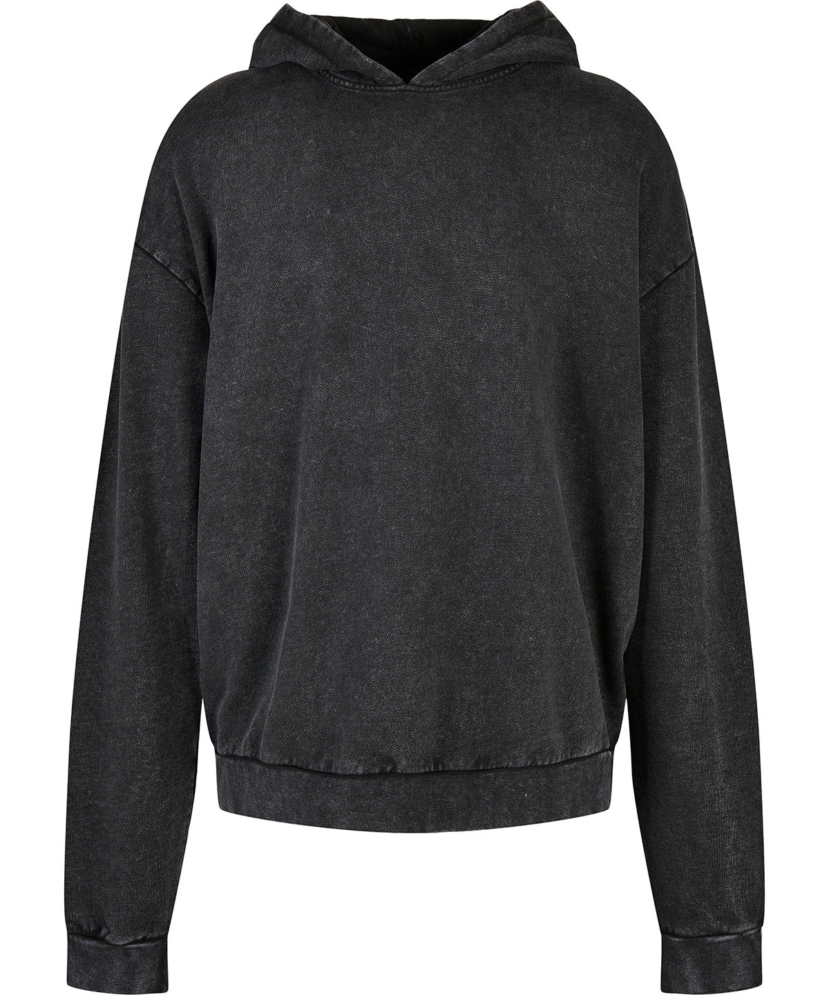 Oversize-Sweatshirt mit Acid-Wash-Effekt | Schwarz